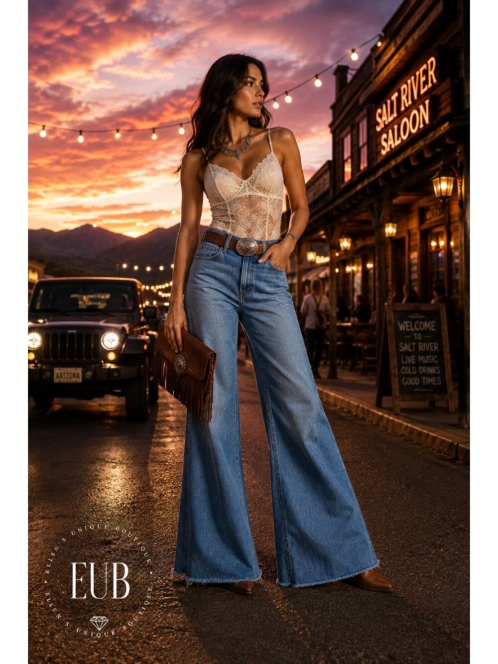 Wrangler Wanderer High-Rise Flare Jeans Denim Blue Size 27 New With Tag